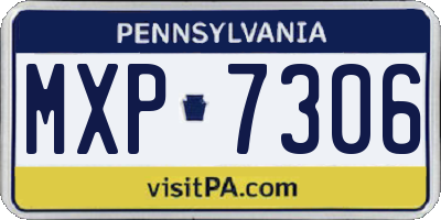 PA license plate MXP7306