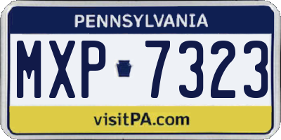 PA license plate MXP7323