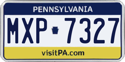 PA license plate MXP7327