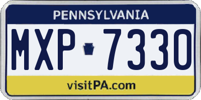 PA license plate MXP7330