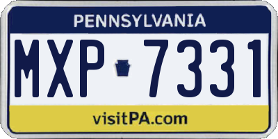 PA license plate MXP7331