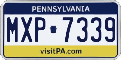 PA license plate MXP7339