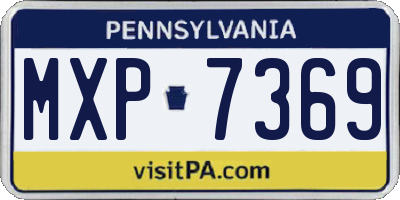 PA license plate MXP7369