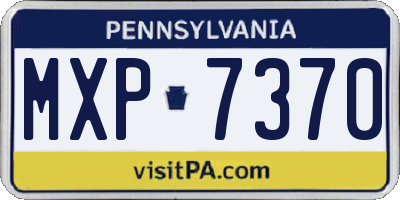 PA license plate MXP7370