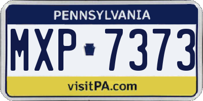 PA license plate MXP7373