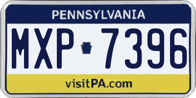 PA license plate MXP7396