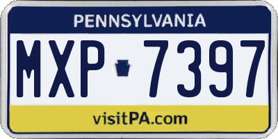 PA license plate MXP7397