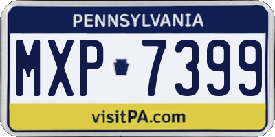 PA license plate MXP7399