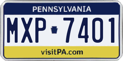 PA license plate MXP7401