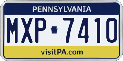 PA license plate MXP7410