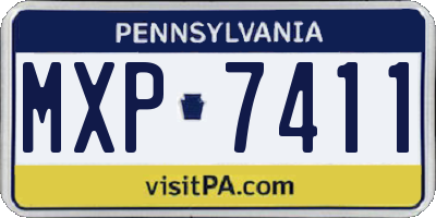 PA license plate MXP7411