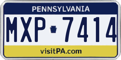 PA license plate MXP7414