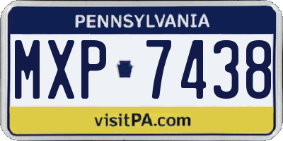 PA license plate MXP7438