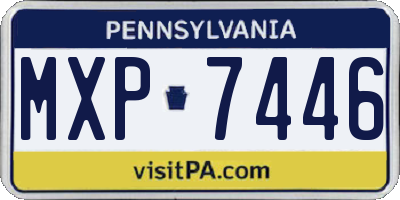 PA license plate MXP7446