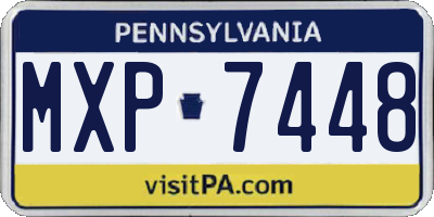 PA license plate MXP7448