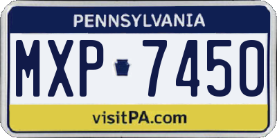 PA license plate MXP7450