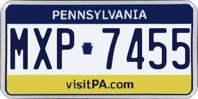 PA license plate MXP7455