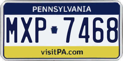 PA license plate MXP7468