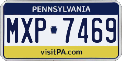 PA license plate MXP7469
