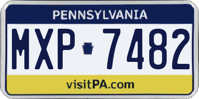 PA license plate MXP7482