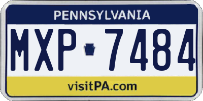 PA license plate MXP7484