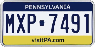 PA license plate MXP7491