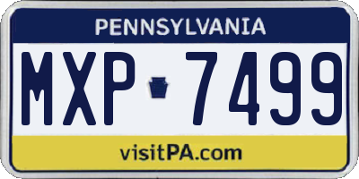 PA license plate MXP7499