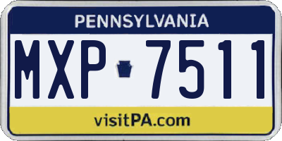 PA license plate MXP7511