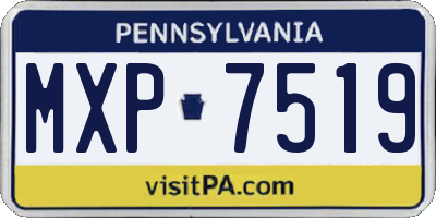 PA license plate MXP7519