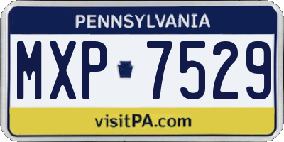 PA license plate MXP7529