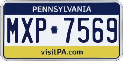 PA license plate MXP7569