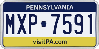 PA license plate MXP7591