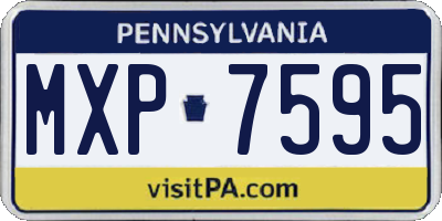 PA license plate MXP7595