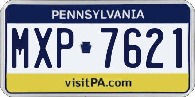 PA license plate MXP7621