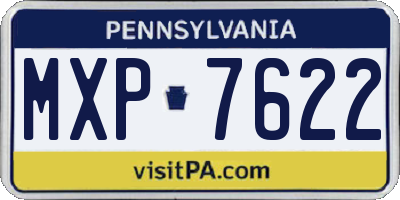 PA license plate MXP7622
