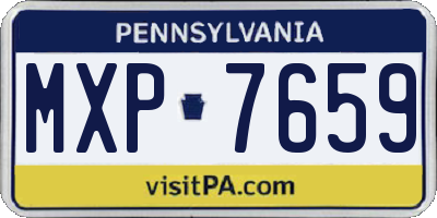 PA license plate MXP7659