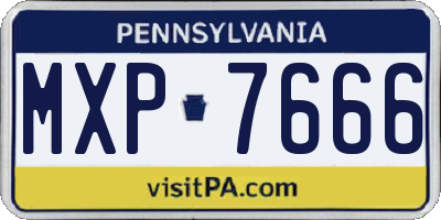 PA license plate MXP7666