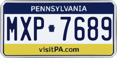 PA license plate MXP7689