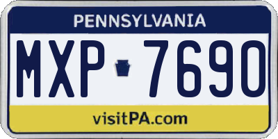 PA license plate MXP7690
