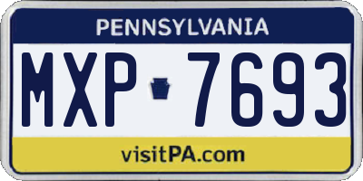 PA license plate MXP7693