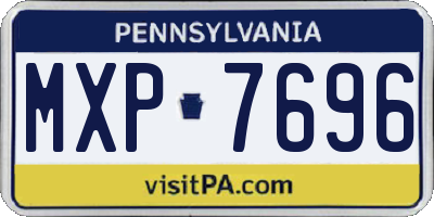 PA license plate MXP7696