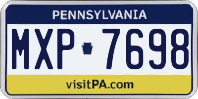PA license plate MXP7698