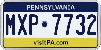 PA license plate MXP7732