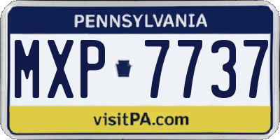 PA license plate MXP7737