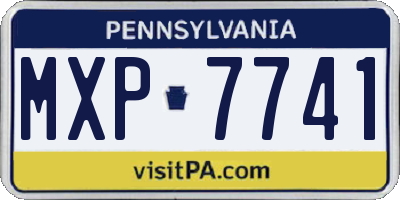 PA license plate MXP7741