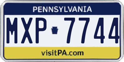PA license plate MXP7744