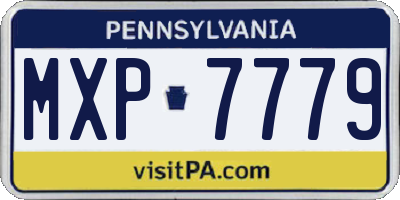 PA license plate MXP7779