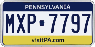 PA license plate MXP7797