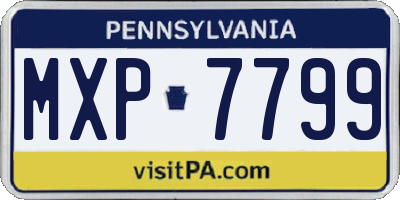 PA license plate MXP7799