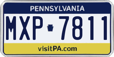 PA license plate MXP7811